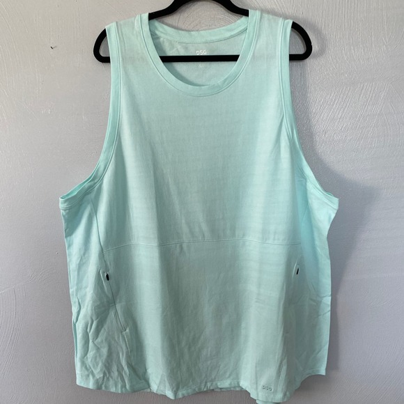 DSG Shirts Dsg Mens Green Crewneck Tank W Front Kangaroo 2 Zipper